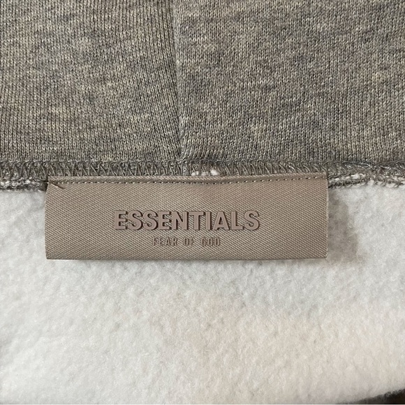 Essentials Gray Pullover Hoodie Sweatshirt - Picture 5 of 9